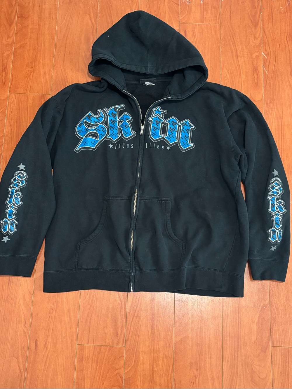 Vintage 2000s Skin Industries Zip-up Hoodie - Size Large